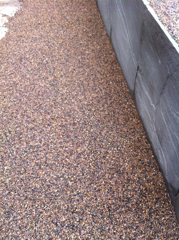 Resin driveway installation portrait view — Classic Stone Driveways