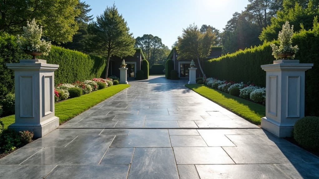 elegant grey resin driveway ideas