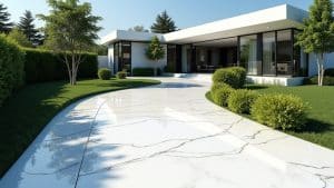 modern white resin driveways