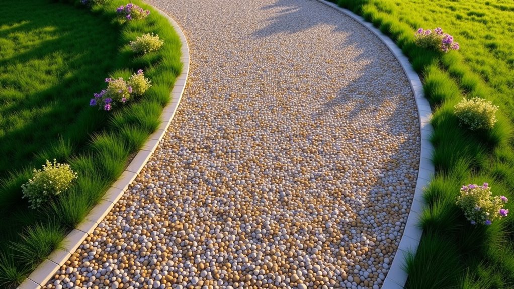 natural pebble driveway ideas