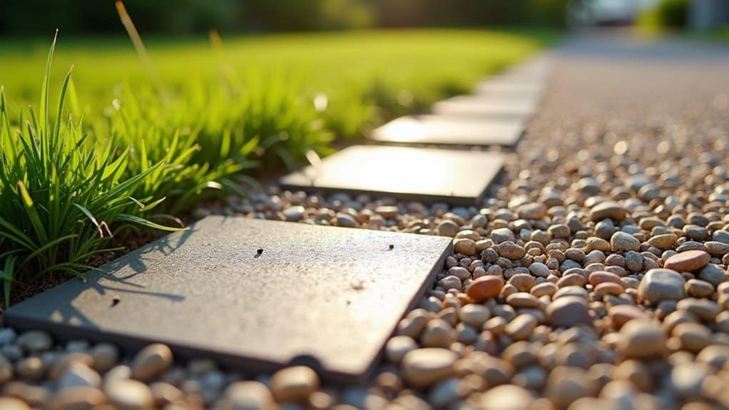 reinforced gravel using pavers