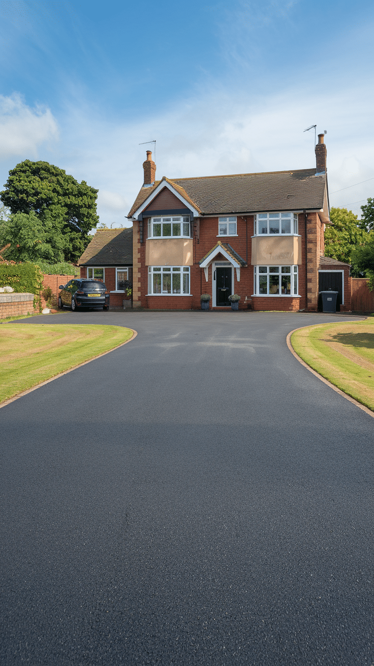Tarmac driveway installation process in Manchester showing professional laying and compacting