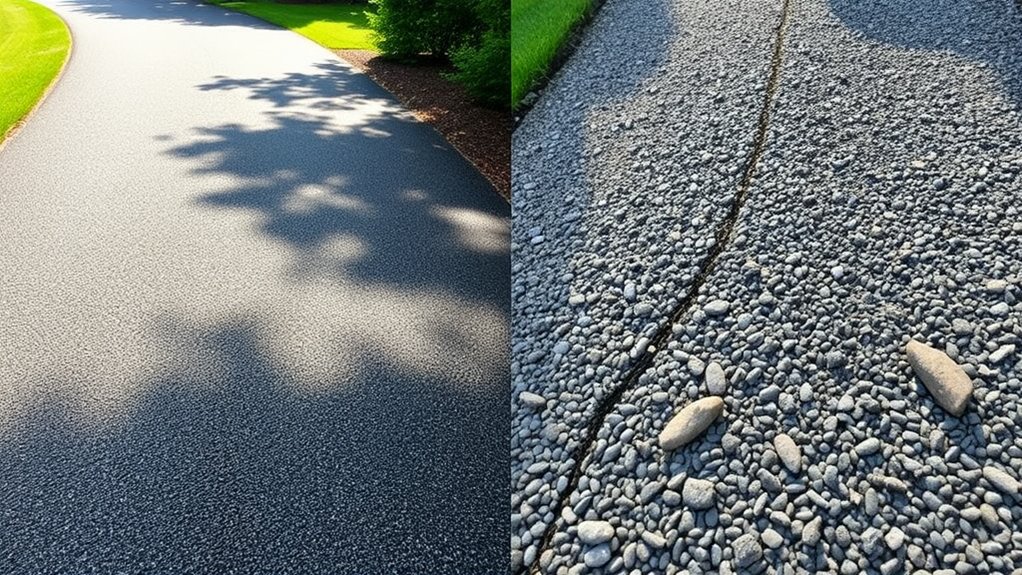 driveway material maintenance comparison