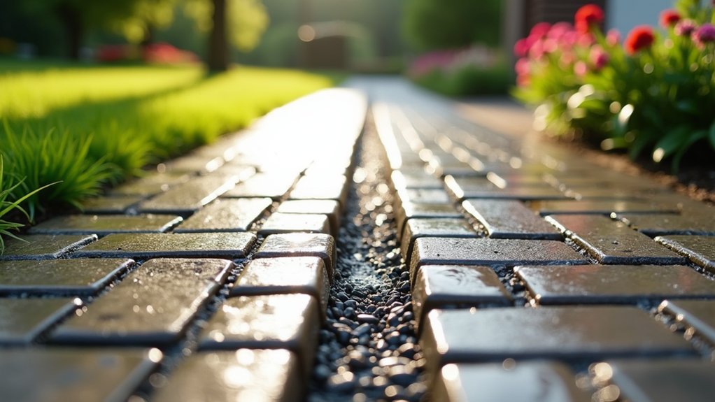 prevent driveway water pooling