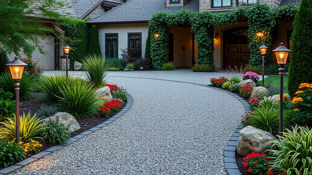 attractive driveway landscaping ideas