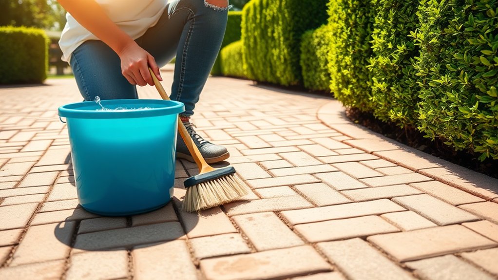 preparation for driveway cleaning