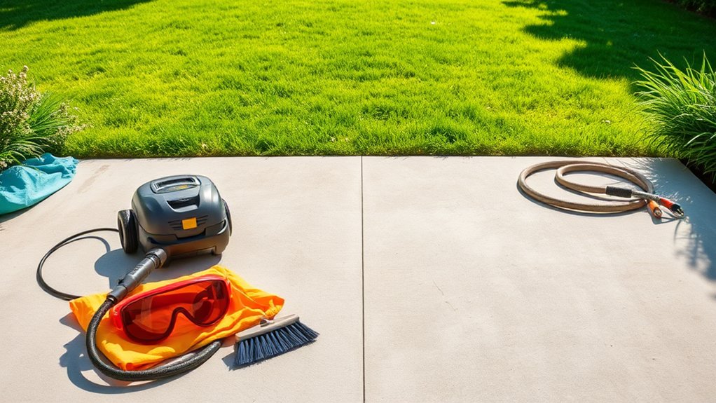preparation for pressure washing