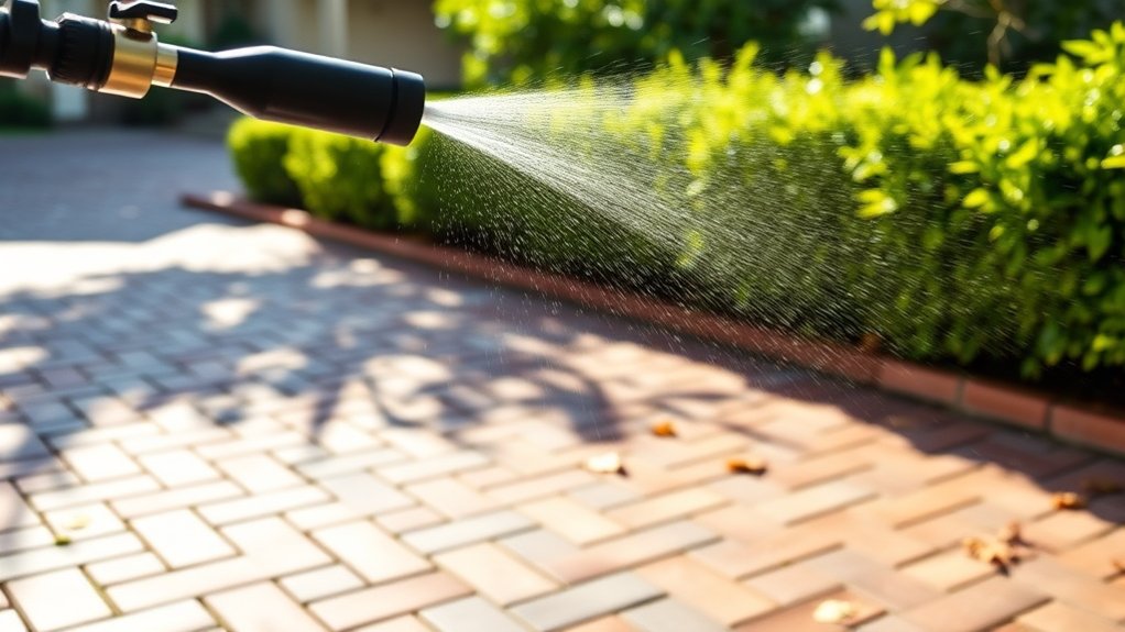prepare driveway pressure wash