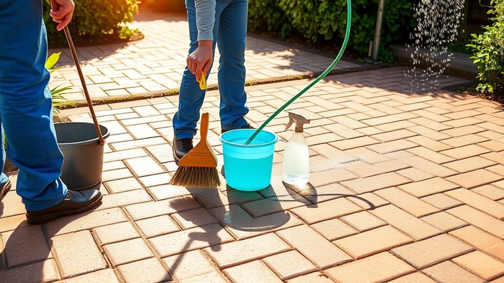 regular block paving maintenance