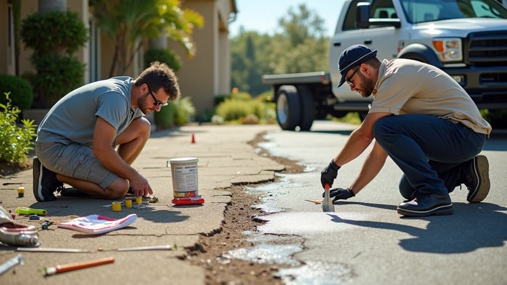 driveway crack repair options