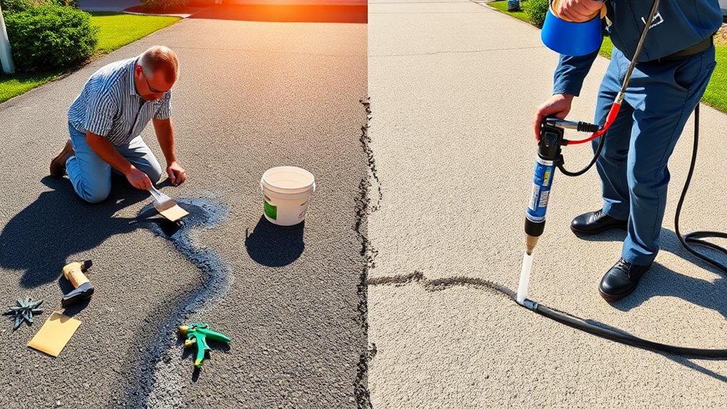 driveway crack repair techniques
