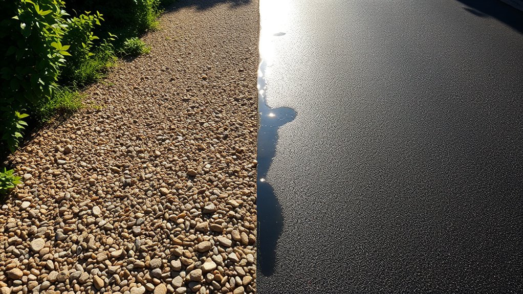 gravel absorbs water tarmac runoff