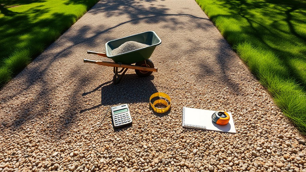 gravel driveway material estimation