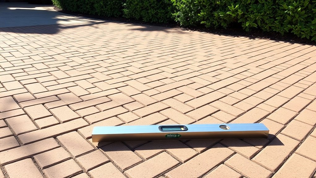 slope stabilization and paver alignment