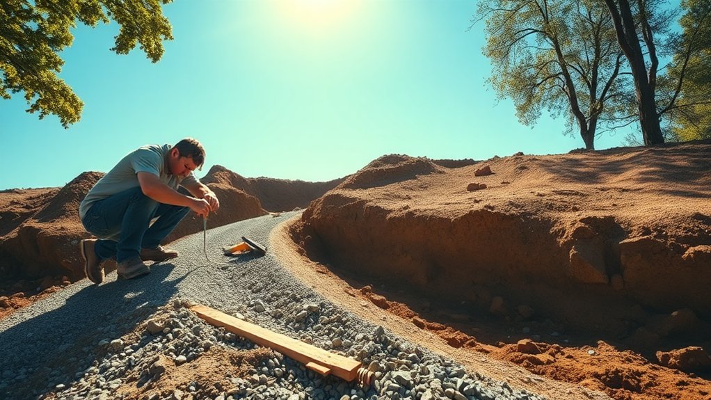 stable sloped driveway foundation