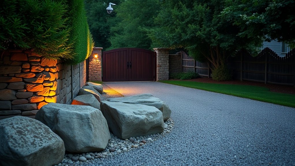 assess gravel driveway security
