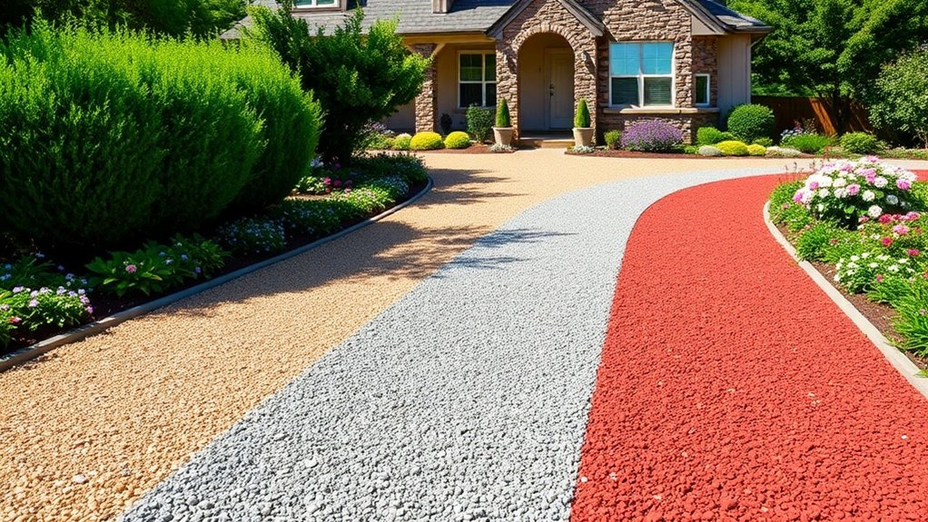 colorful gravel enhances aesthetics
