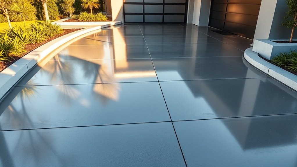 concrete driveway finish options