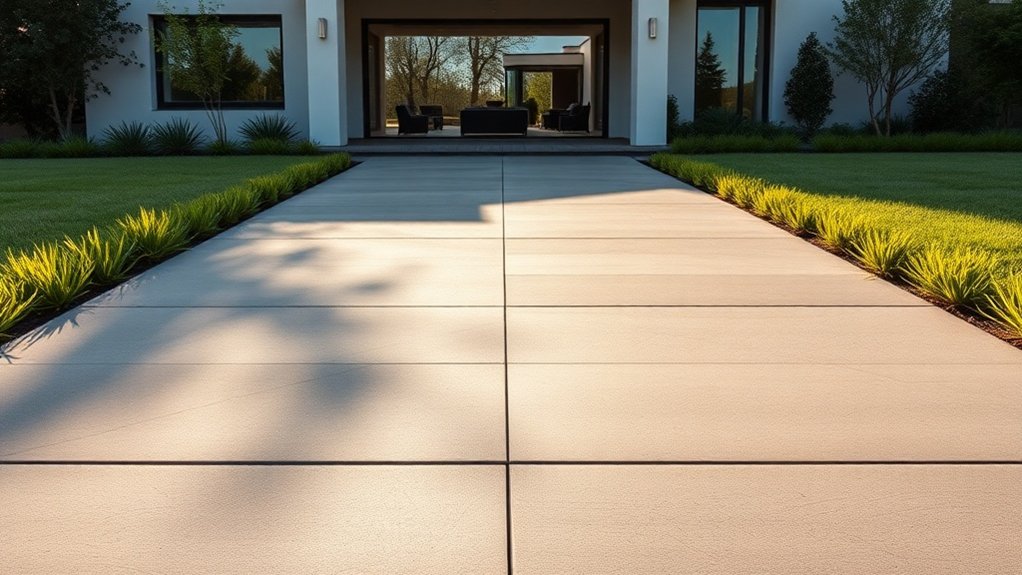 contemporary driveway color trends
