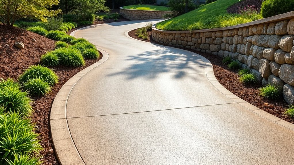 driveway construction on slopes