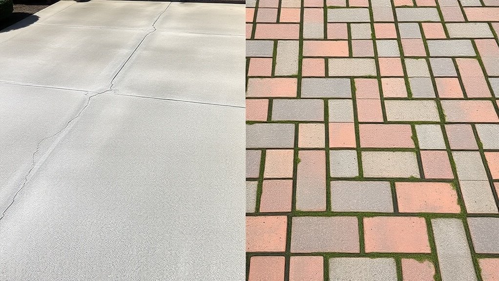 driveways concrete vs block