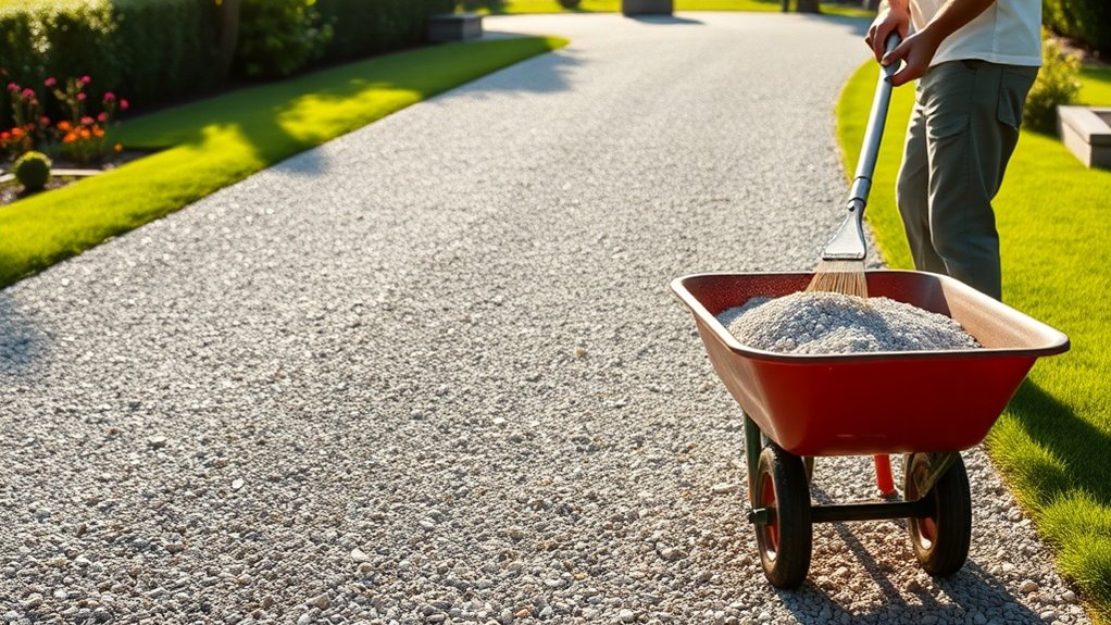 dust free gravel driveway maintenance