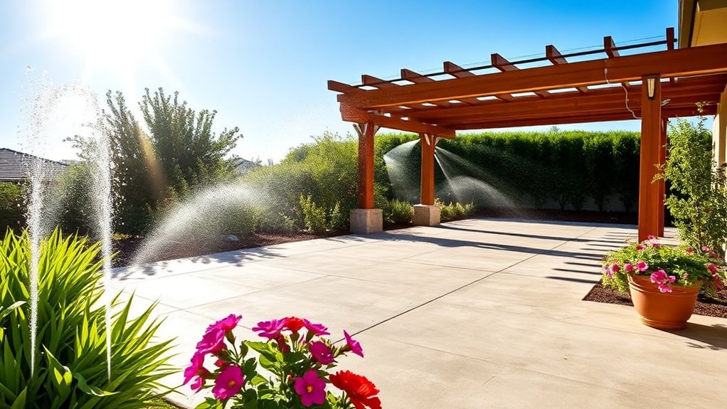 evaporative cooling for driveways