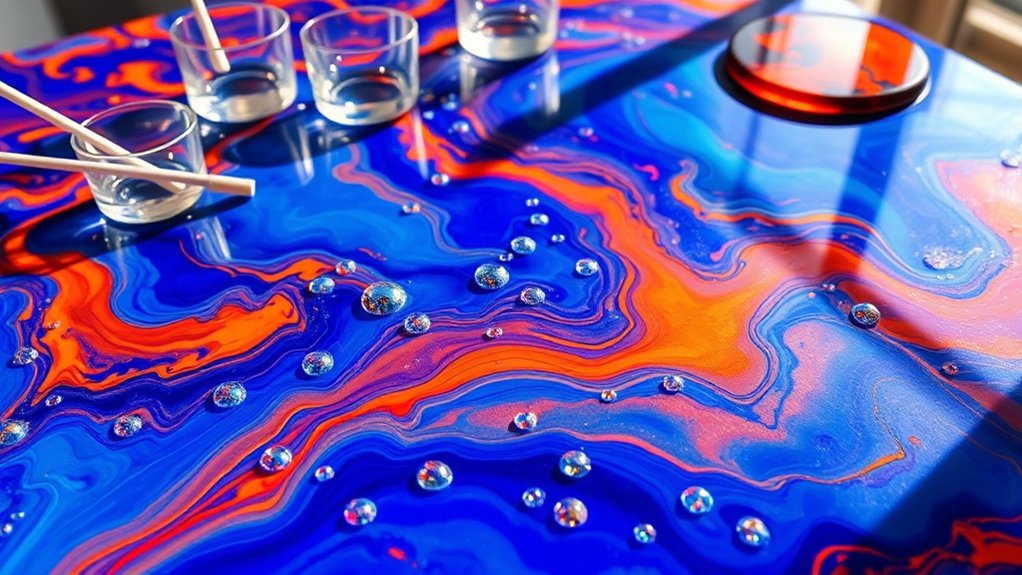 experiment with resin colours
