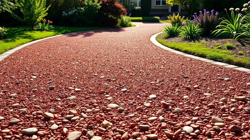 gravel color enhances driveways