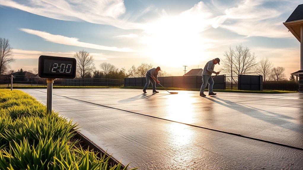 pour concrete in coolness