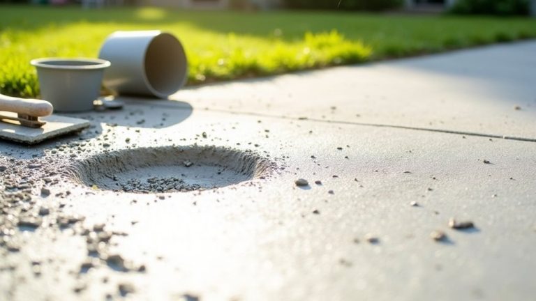 repairing concrete driveway potholes