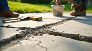 repairing uneven concrete driveways