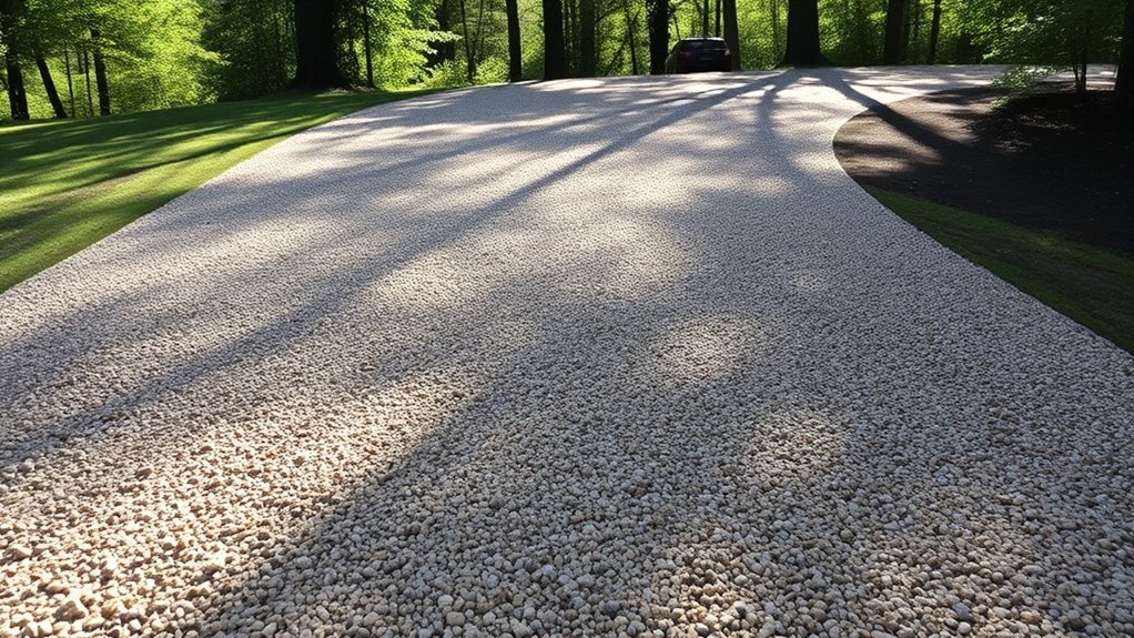 seamless gravel driveway transition