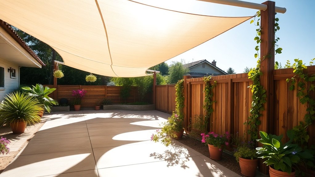 temporary sunshades and windbreaks