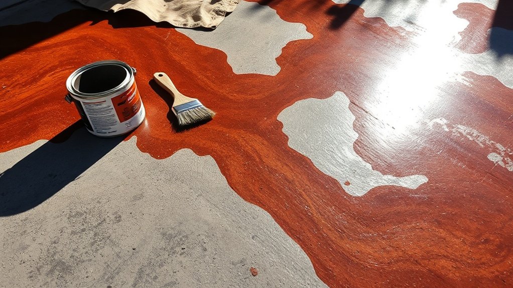types of concrete stains