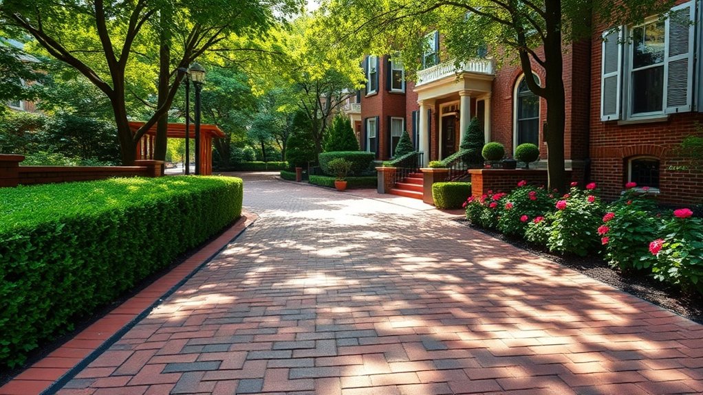 classic brick and cobblestone