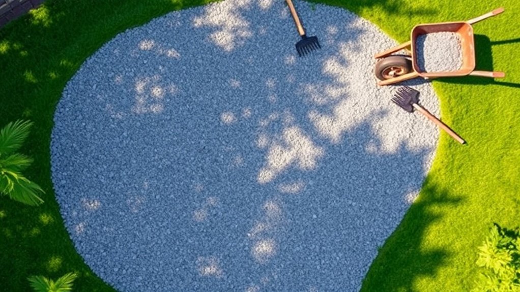 middle layer gravel installation