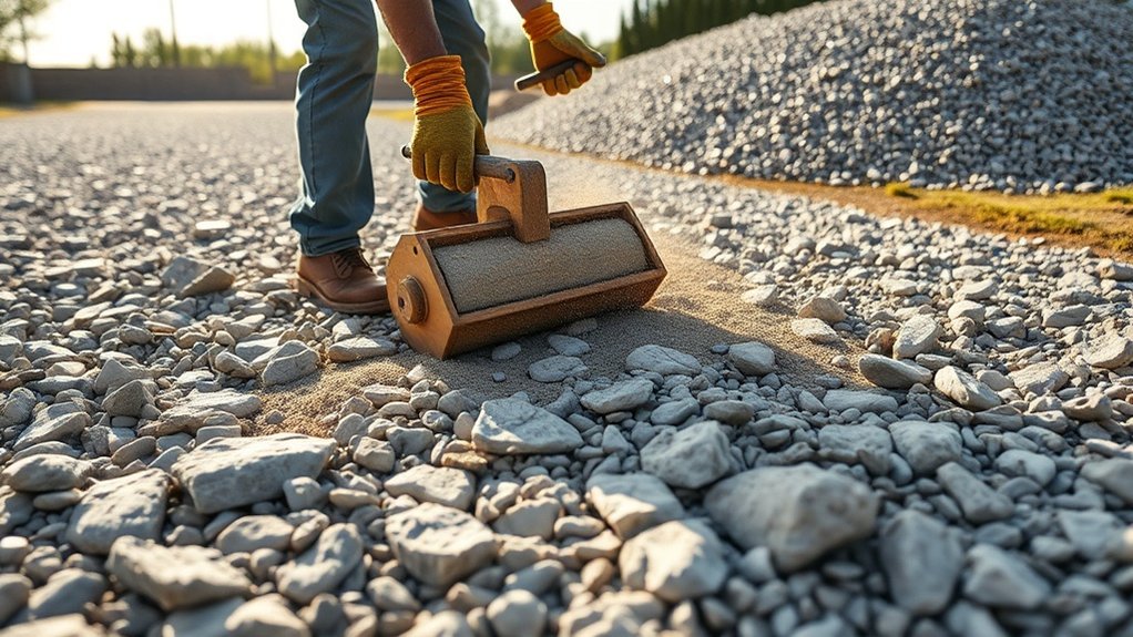 stable gravel driveway installation