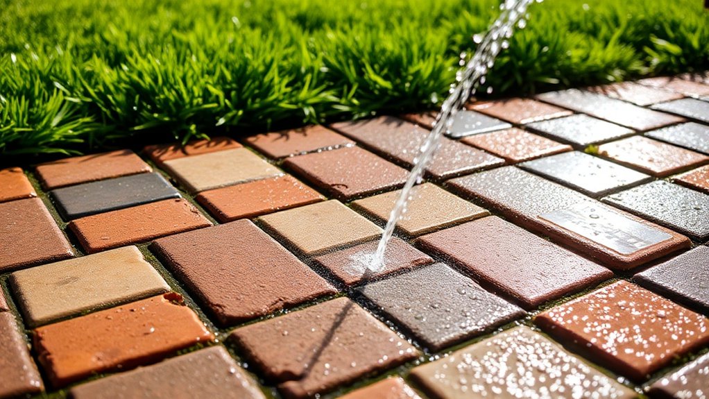 watering ensures paver stability