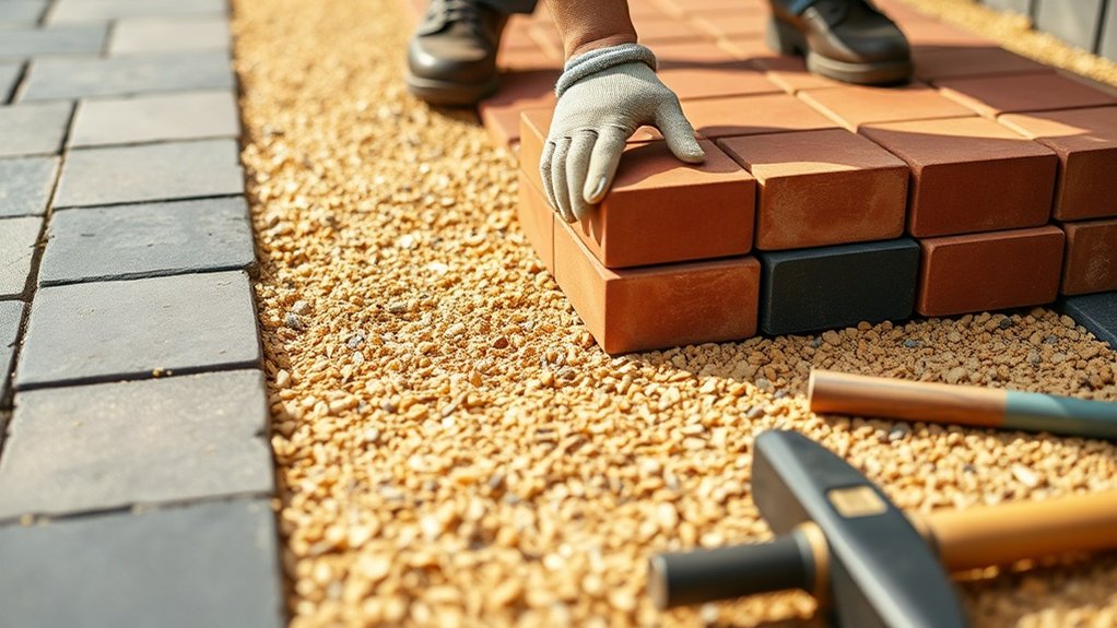 bedding layer for blocks