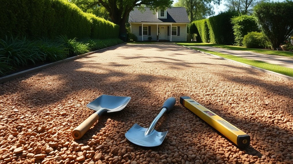 budget friendly gravel driveway installation