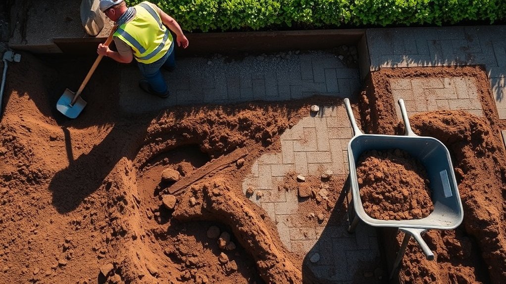 excavation depth and drainage