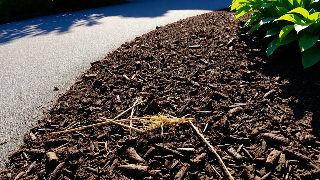 mulch and straw application