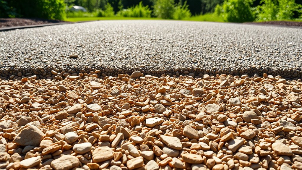 multi layer gravel driveway construction