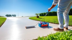 preventing stains on concrete