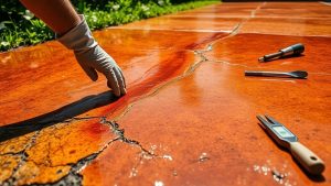 resurfacing driveway with resin