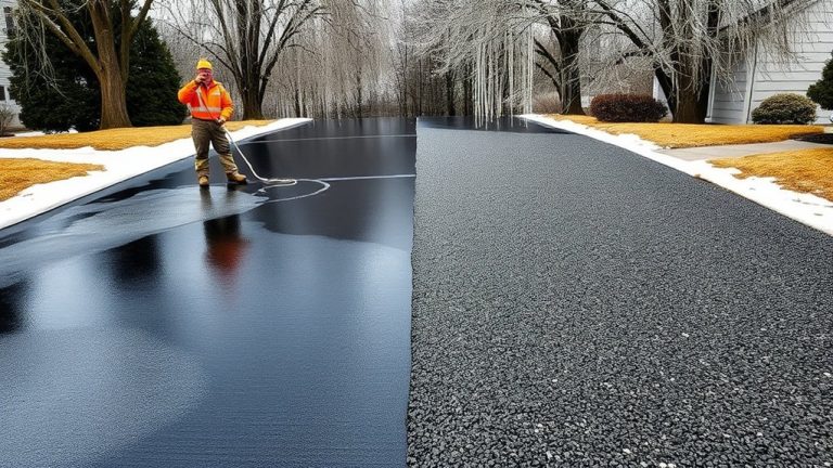 sealing driveway in winter