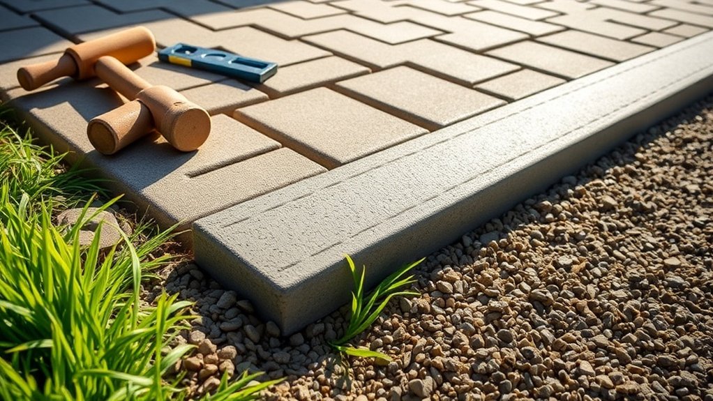 secure block paving edges