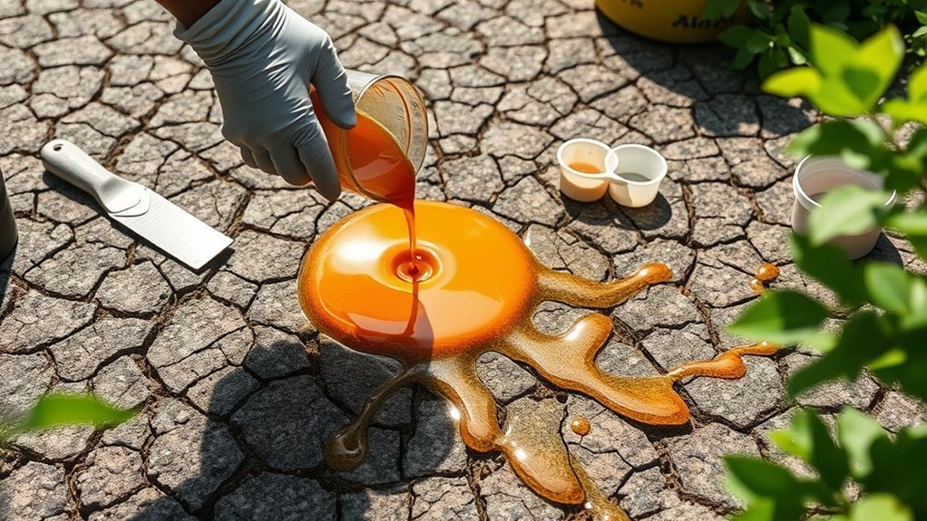 smooth durable resin application