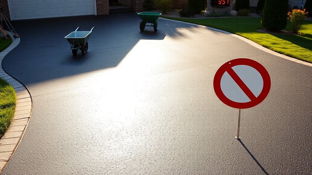 driveway curing and maintenance